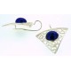 Orecchini in Argento 925%° lavorazione a filo con centrale in Lapis